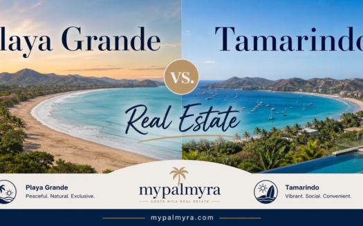 Playa Grande coastline and Tamarindo beachfront real estate