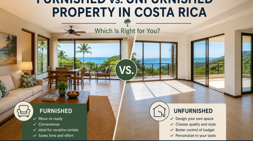 Furnished vs. Unfurnished Property in Costa Rica